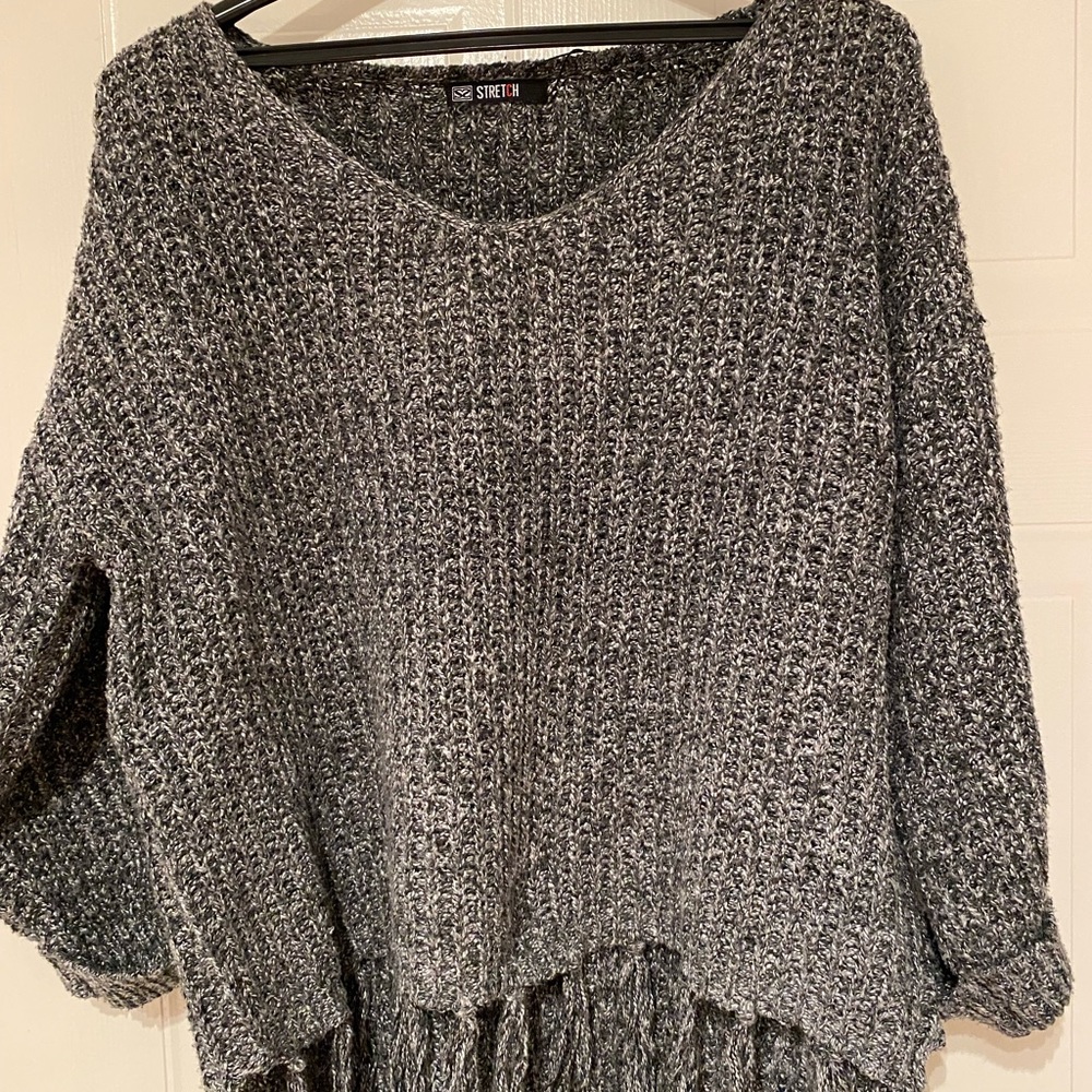 Crop front fringed sweater.All $20 items in my closet are 2/$30